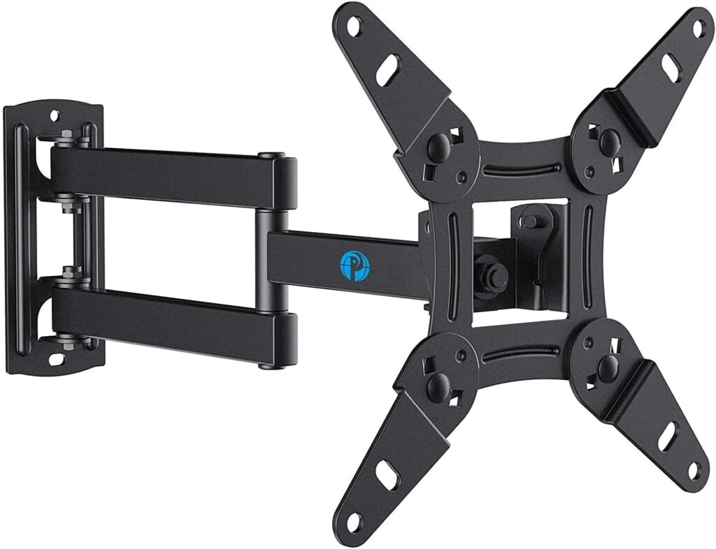 Full Motion TV Monitor Wall Mount Bracket Articulating Arms Swivels Tilts Extension Rotation for Most 13-42 Inch LED LCD Flat Curved Screen TVs  Monitors, Max VESA 200x200mm up to 44lbs by Pipishell