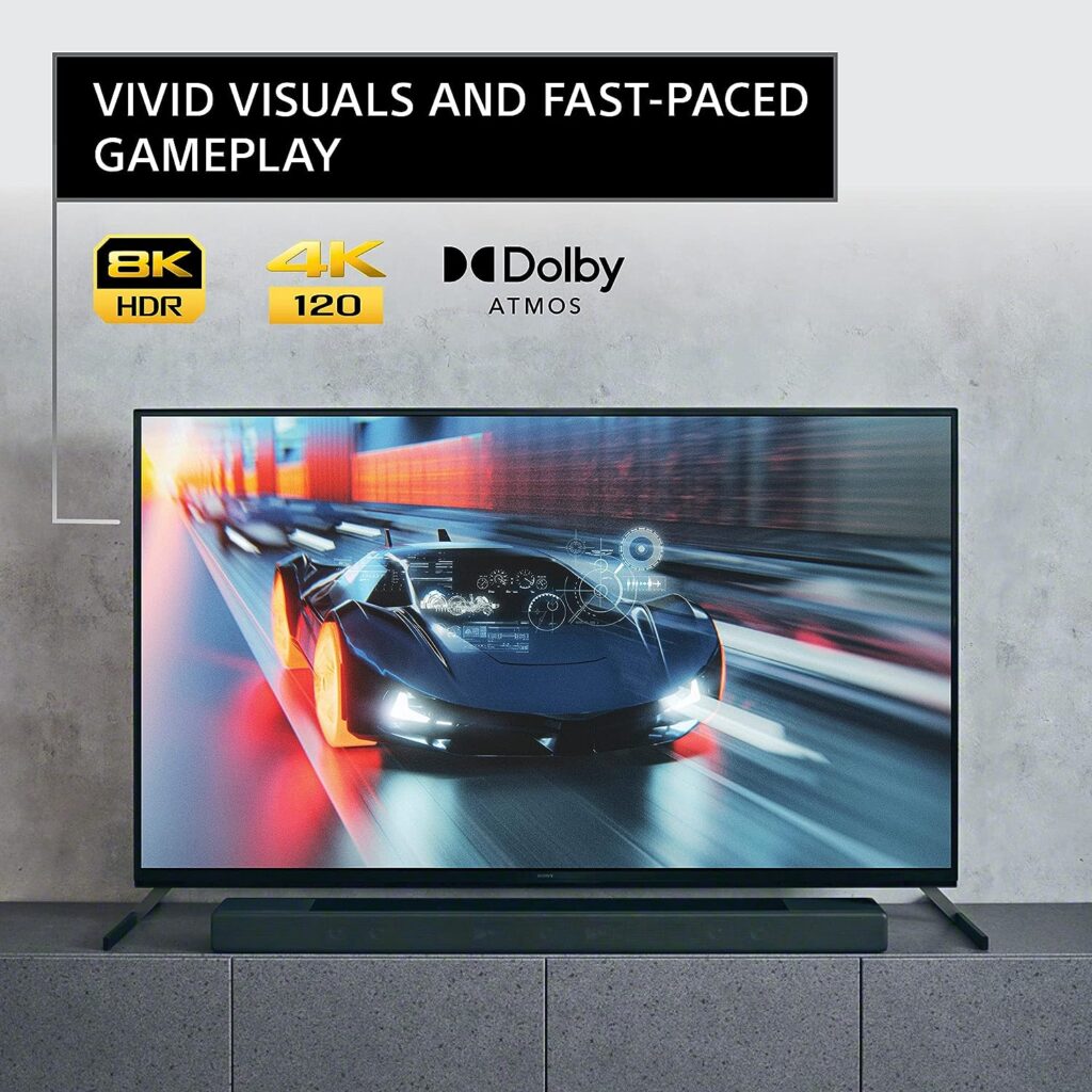 Sony HT-A7000 7.1.2ch X and 360 Reality Audio, Compatible with Alexa and Google Assistant + Sony A90J 83 Inch TV: BRAVIA XR OLED 4K and Alexa Compatibility XR83A90J- 2021 Model