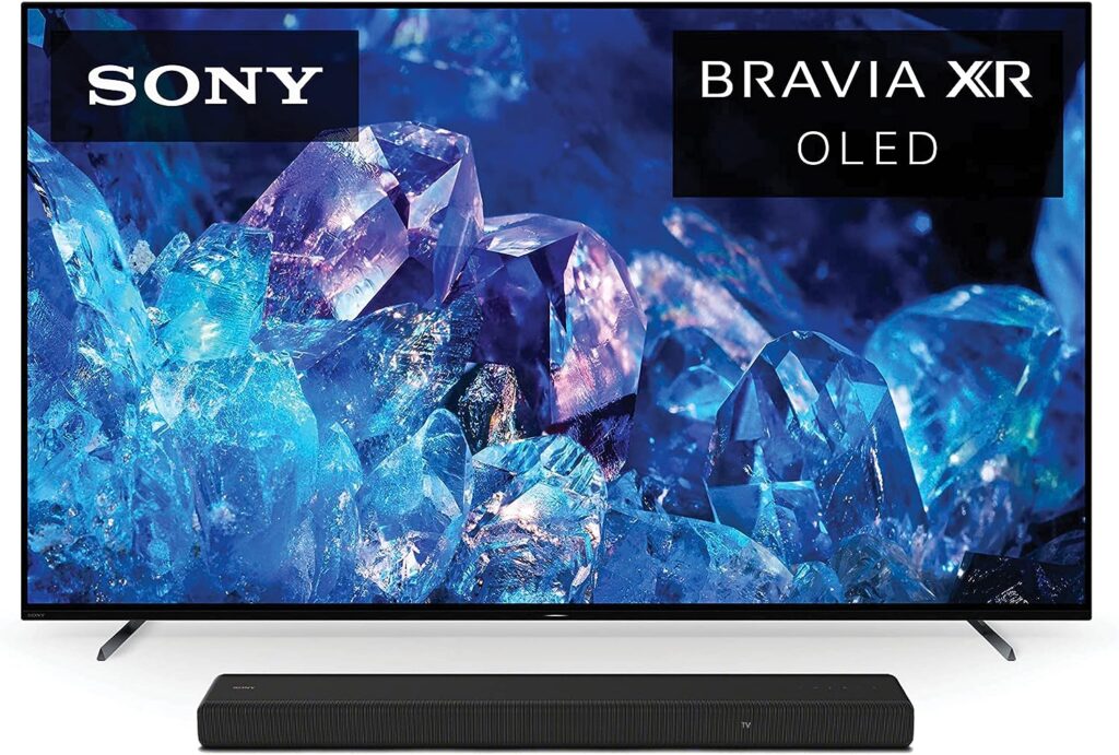 Sony OLED 65 inch TV Bundle with Sound Bar: 65 inch BRAVIA XR A80K Series 4K Ultra HD TV HT-A3000 Dolby Atmos Soundbar