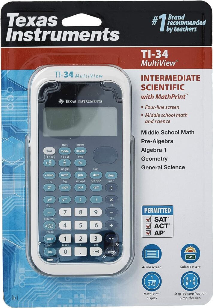 Texas Instruments TI-34 MultiView Scientific Calculator