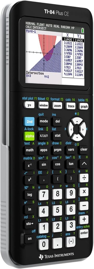 Texas Instruments TI-84 Plus CE Color Graphing Calculator, Black 7.5 Inch